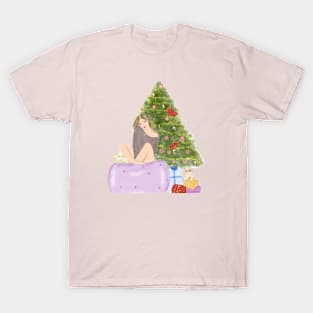 christmas, girl, T-Shirt